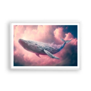 Affiche dans un cadre blanc - Poster - Frottez-vous les yeux - 91x61 cm