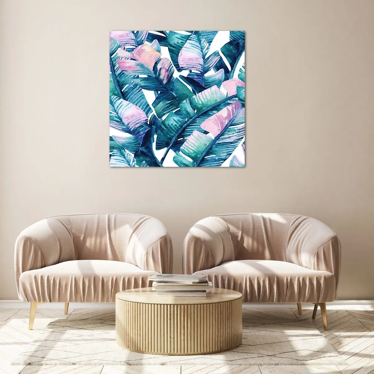 Impression sur verre - Image sur verre - Dans une bananeraie - 50x50 cm