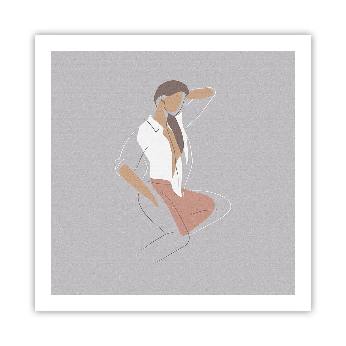 Affiche - Poster - Contour gracieux - 60x60 cm