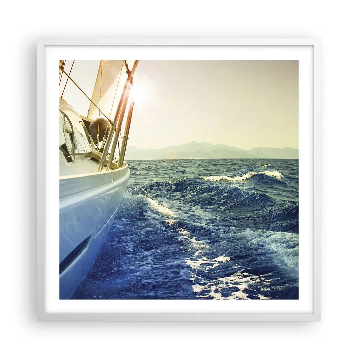 Affiche dans un cadre blanc - Poster - Suite à l'aventure - 60x60 cm