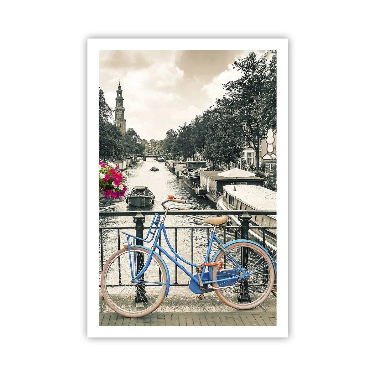 Affiche - Poster - Couleurs de rue d'Amsterdam - 61x91 cm