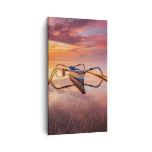 Impression sur toile - Image sur toile - Le calme d'une soirée tropicale - 45x80 cm