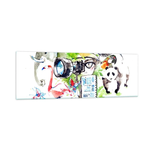 Impression sur verre - Image sur verre - Dans l'objectif d'un voyageu - 90x30 cm