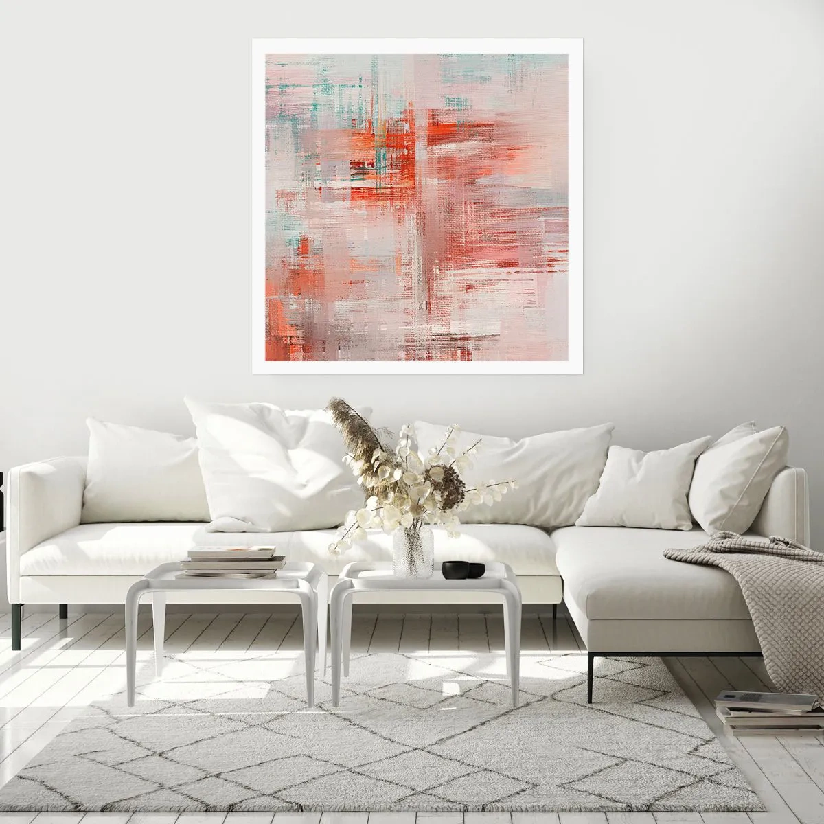 Affiche - Poster - Brumeux. Mais rose - 40x40 cm