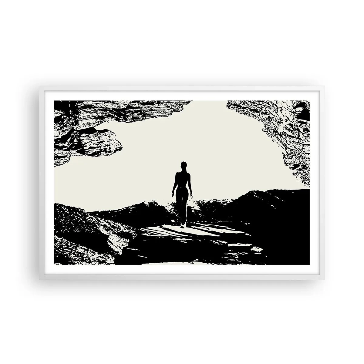 Affiche dans un cadre blanc - Poster - Nouveau look - 91x61 cm