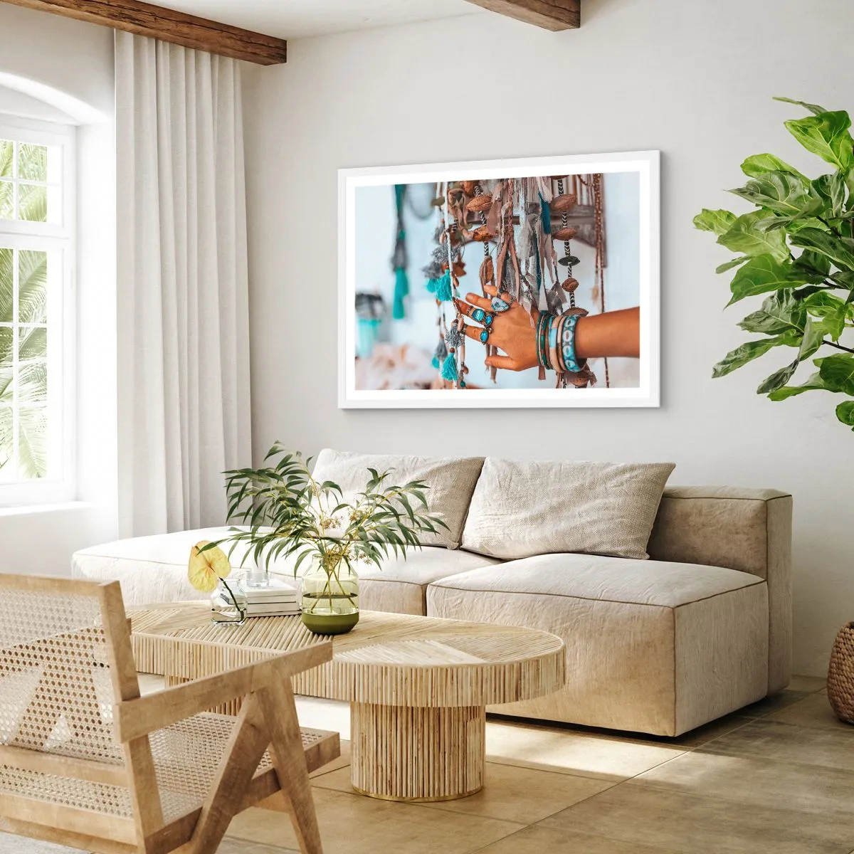Affiche dans un cadre blanc - Poster - Trésor local - 100x70 cm