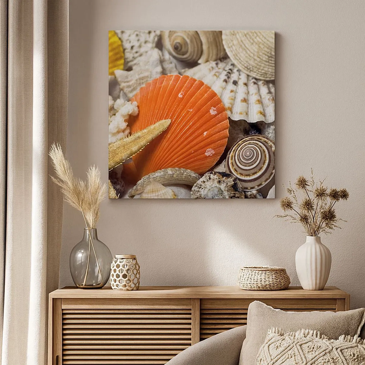 Impression sur toile - Image sur toile - Trésors de l'océan - 30x30 cm