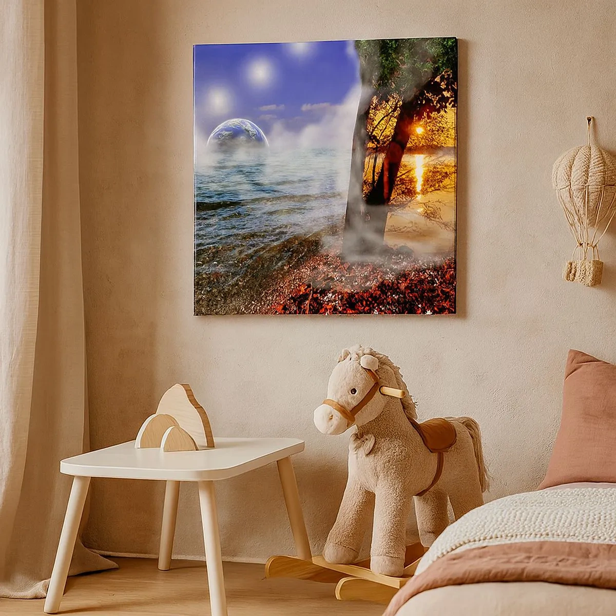 Impression sur toile - Image sur toile - Paysage surréaliste - unité de la nature - 30x30 cm