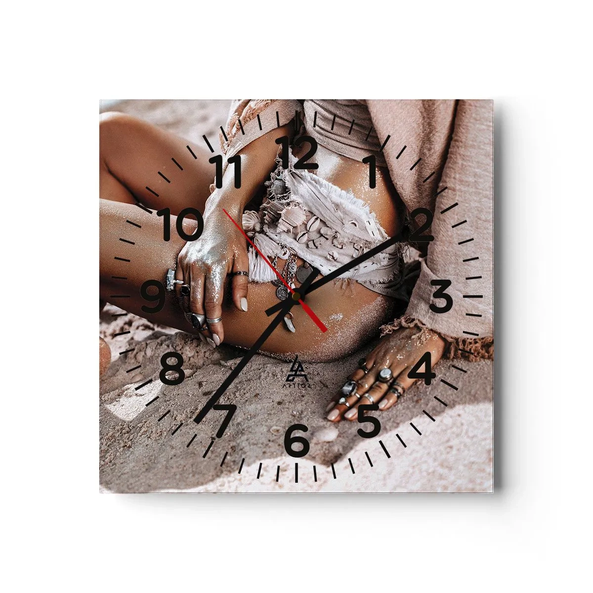 Horloge murale - Pendule murale - Rejeté par la vague? - 40x40 cm