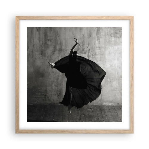 Affiche dans un chêne clair - Poster - Pas plein de passion - 50x50 cm