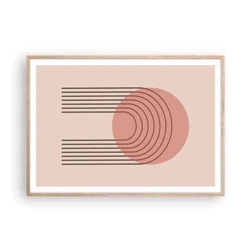 Affiche dans un chêne clair - Poster - Attraction irrésistible - 100x70 cm