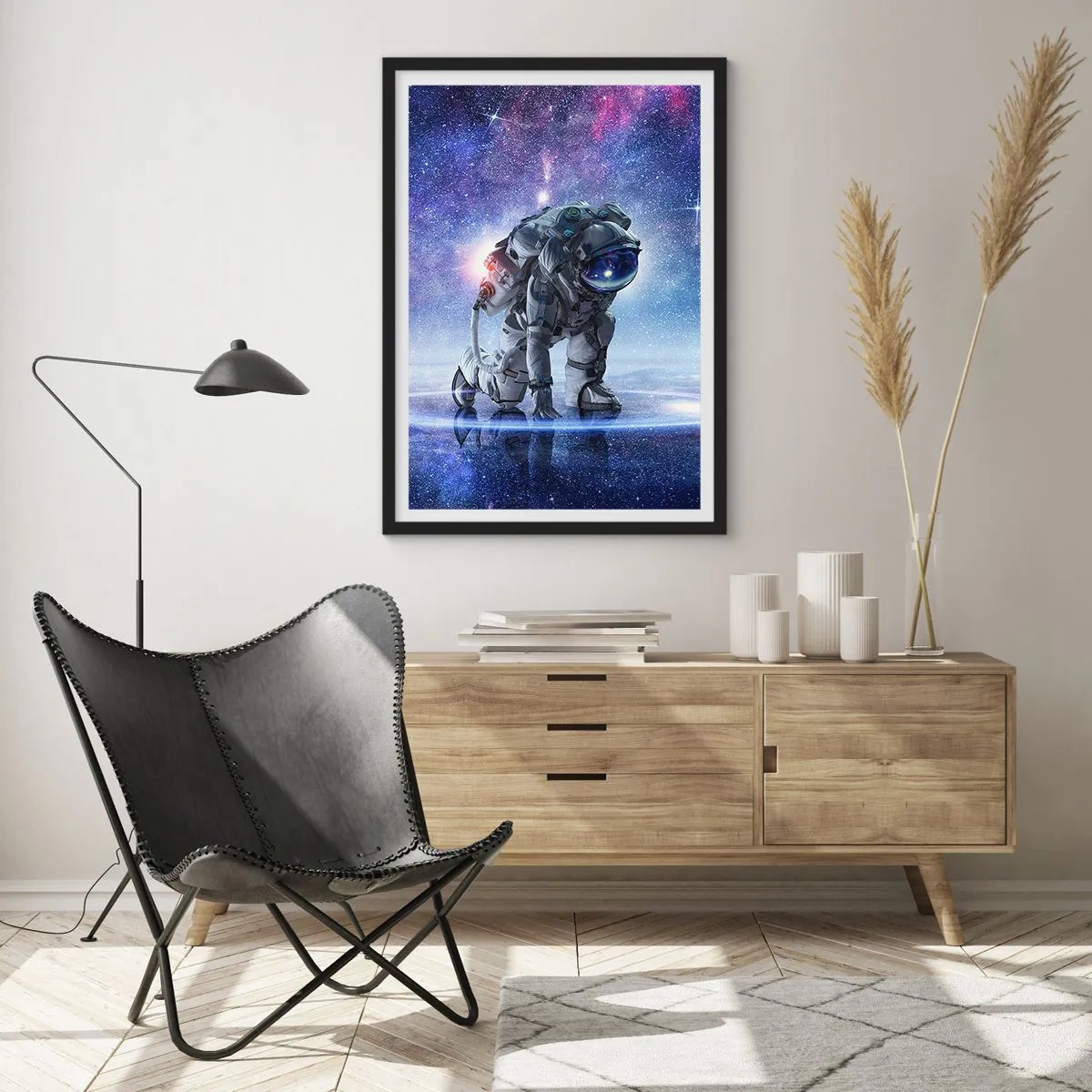 Affiche dans un cadre noir - Poster - Le ciel étoilé au dessus de moi - 40x50 cm