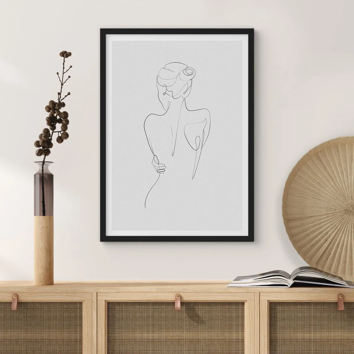 Affiche dans un cadre noir - Poster - Musique corporelle - 40x50 cm