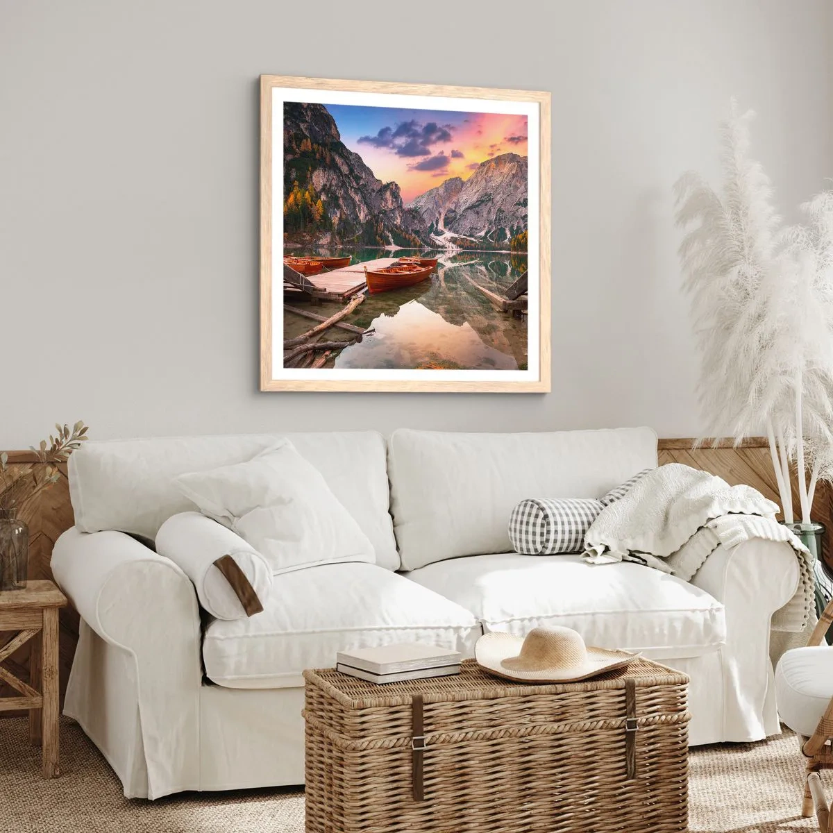 Affiche dans un chêne clair - Poster - Promesse du jour - 40x40 cm