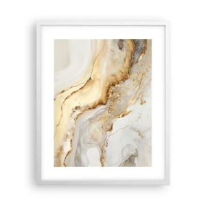Affiche dans un cadre blanc - Poster - Abstraction : beauté et bonté - 40x50 cm