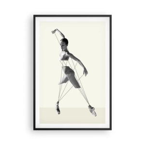 Affiche dans un cadre noir - Poster - Dans le théatre de la vie - 61x91 cm