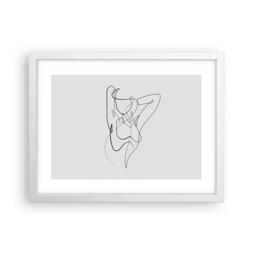 Affiche dans un cadre blanc - Poster - Vraiment, tu es comme ça... - 40x30 cm