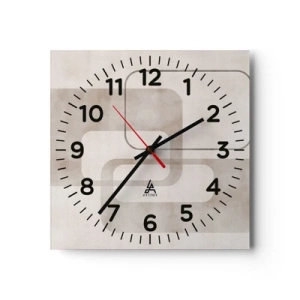Horloge murale - Pendule murale - Fugue géométrique - 30x30 cm
