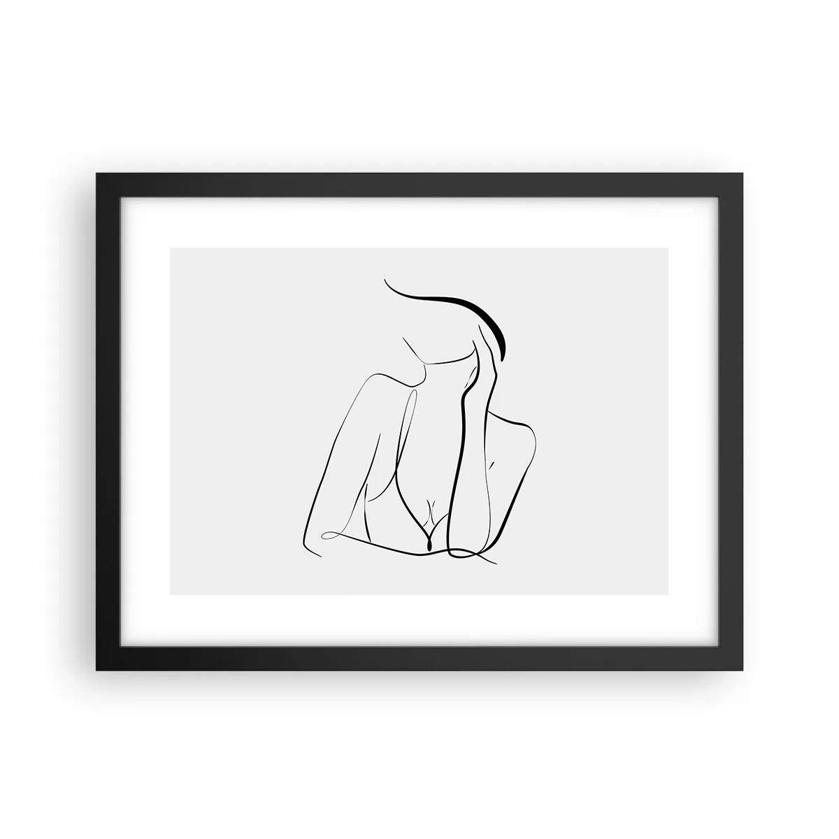 Affiche dans un cadre noir - Poster - Sur les vague d'un rêve - 40x30 cm