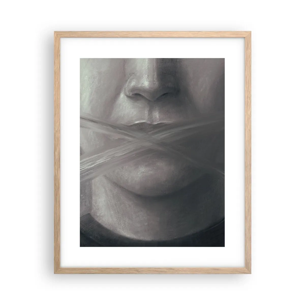 Affiche dans un chêne clair - Poster - Sans mot - 40x50 cm
