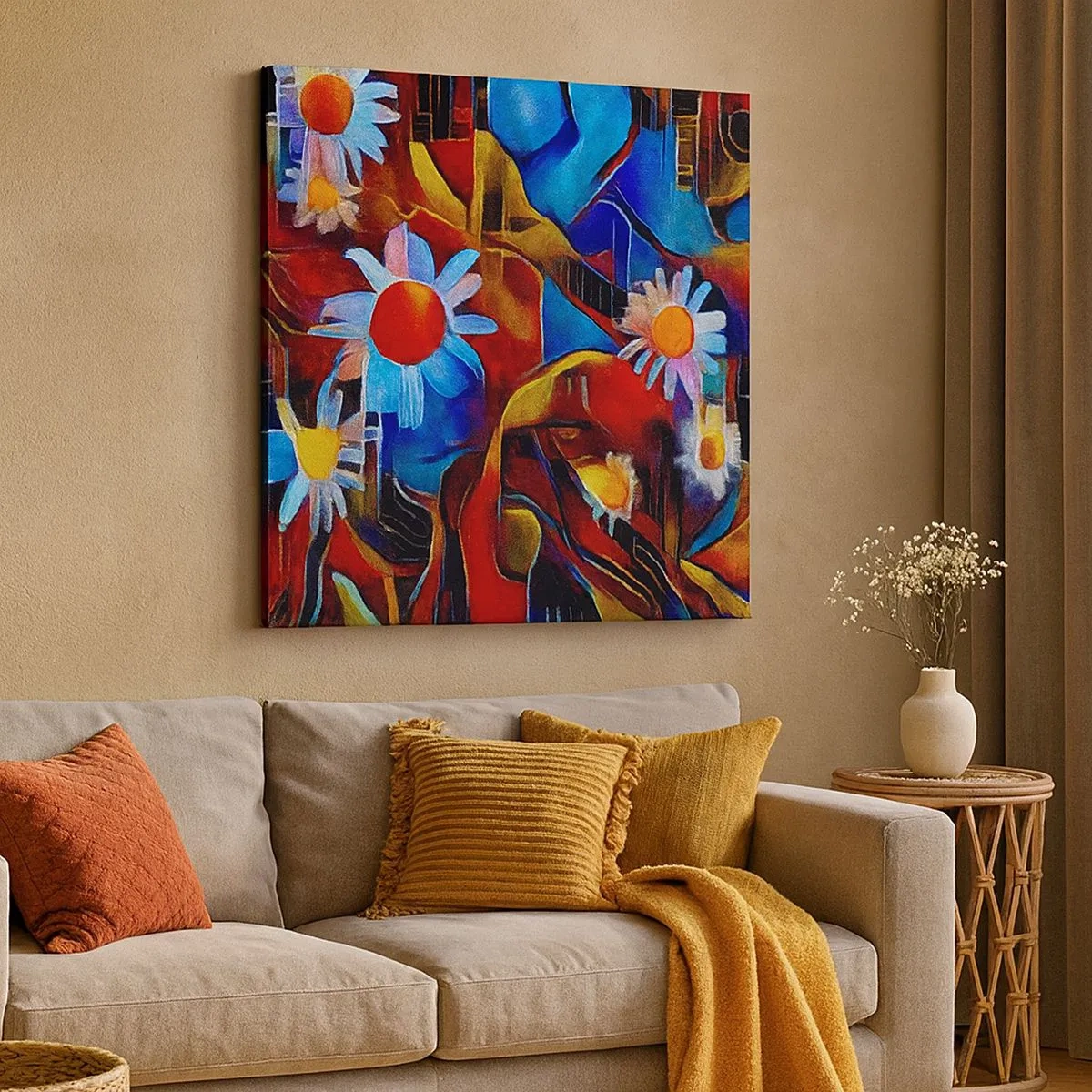 Impression sur toile - Image sur toile - Les couleurs de la vie - 30x30 cm