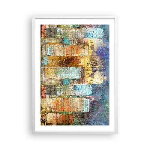 Affiche dans un cadre blanc - Poster - Une métropole ensoleillée - 50x70 cm