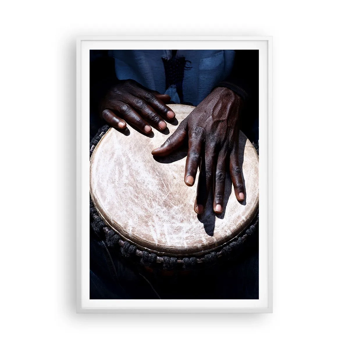 Affiche dans un cadre blanc - Poster - Vis à son rythme - 70x100 cm