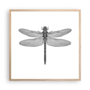 Affiche dans un chêne clair - Poster - Précision de la nature - 60x60 cm