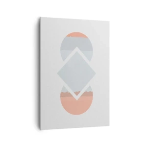 Impression sur toile - Image sur toile - Une peinture minimaliste aux formes géométriques - 70x100cm - La situation est clair - Décoration murale moderne pour le salon et la chambre ARTTOR