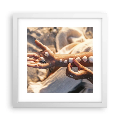 Affiche dans un cadre blanc - Poster - La beauté à portée de main - 30x30 cm