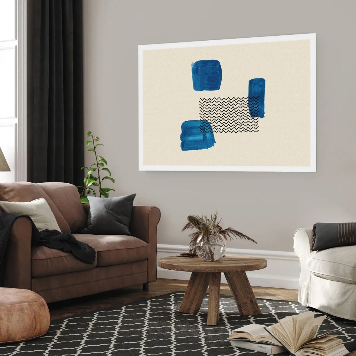 Affiche - Poster - Quatuor abstrait - 50x40 cm