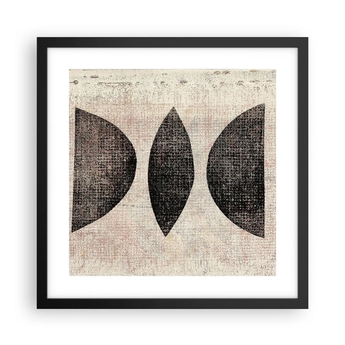 Affiche dans un cadre noir - Poster - Abstraction ethnique - 40x40 cm