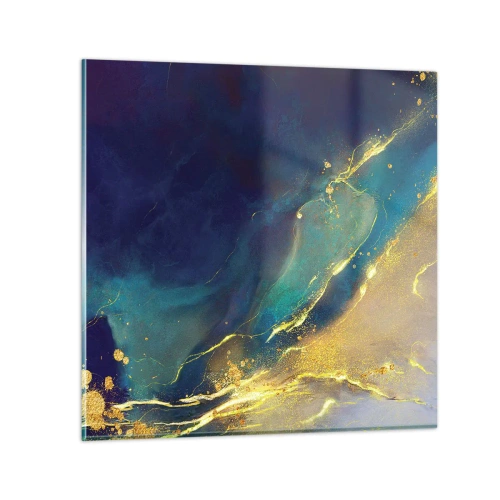 Impression sur verre - Image sur verre - Coulée d'or - 50x50 cm