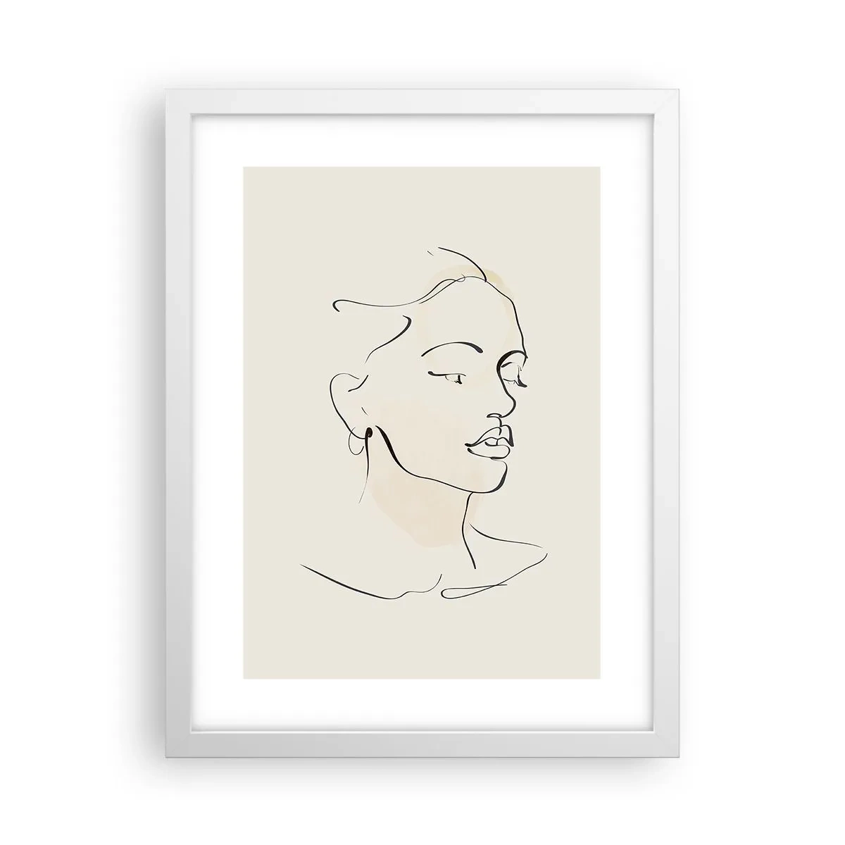 Affiche dans un cadre blanc - Poster - Une ligne certaine - 30x40 cm