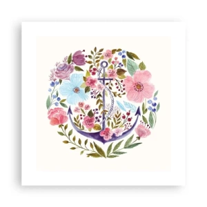 Affiche - Poster - Le beau rêve du marin - 40x40 cm