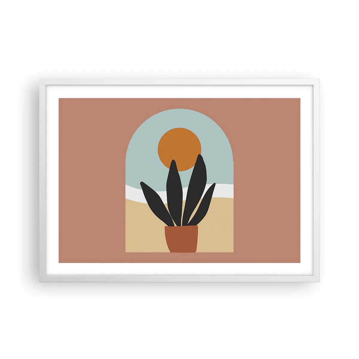 Affiche dans un cadre blanc - Poster - Petits bonheurs - 70x50 cm