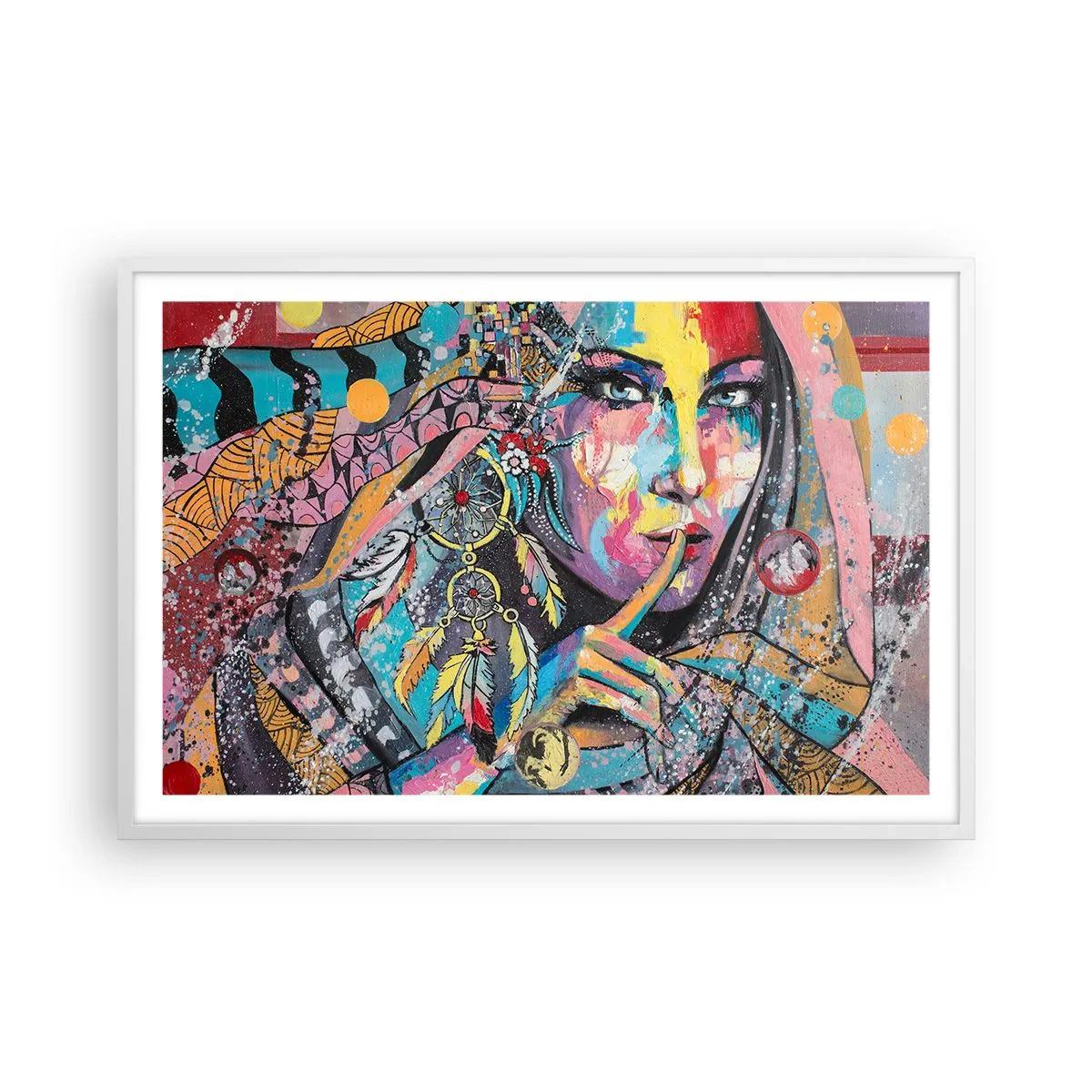 Affiche dans un cadre blanc - Poster - Taisez-vous jusqu'à ce que vous compreniez - 91x61 cm