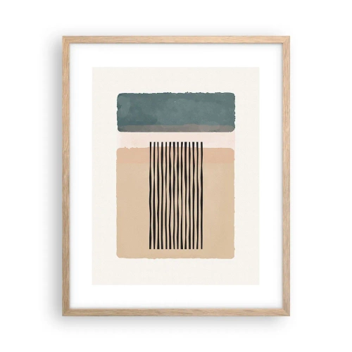 Affiche dans un chêne clair - Poster - Tout est en ordre - 40x50 cm