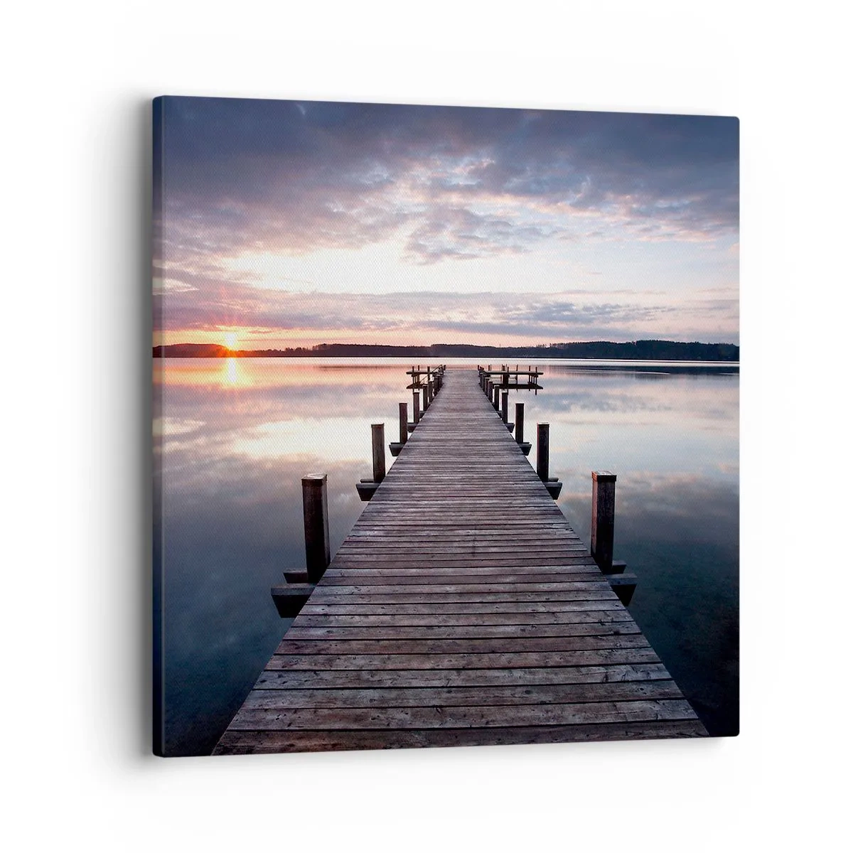 Impression sur toile - Image sur toile - Une frontière tranquille entre le jour et la nuit - 40x40 cm