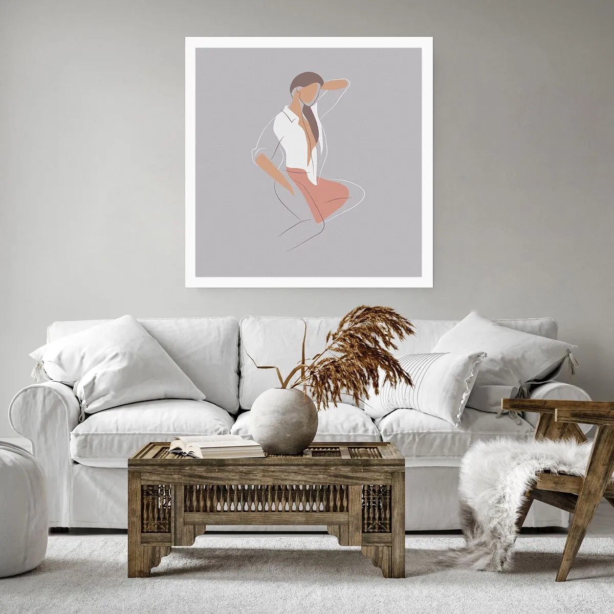 Affiche - Poster - Contour gracieux - 30x30 cm