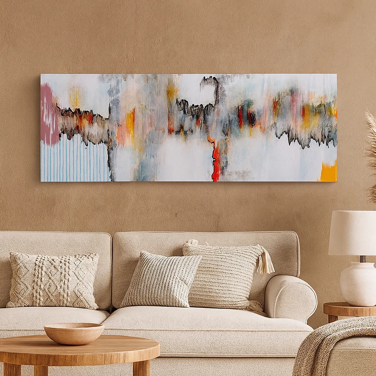 Impression sur toile - Image sur toile - Un bâton sur l'eau - 30x30 cm