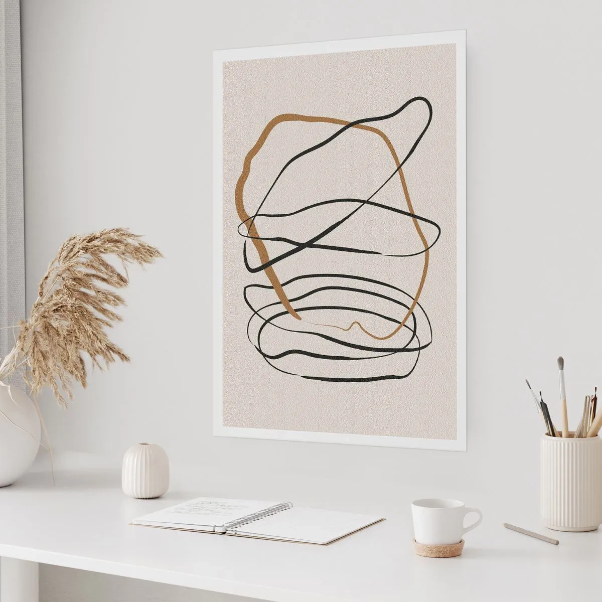 Affiche - Poster - Composition – danse en boucle - 30x40 cm