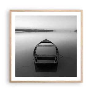 Affiche dans un chêne clair - Poster - Nostalgie et mélancolie - 60x60 cm