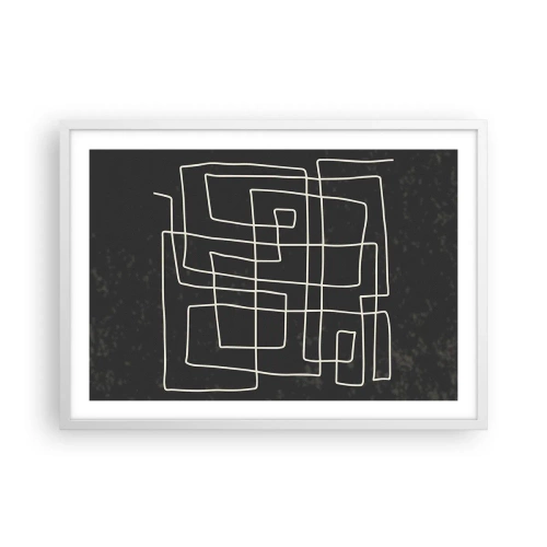 Affiche dans un cadre blanc - Poster - Pas aussi simple - 70x50 cm