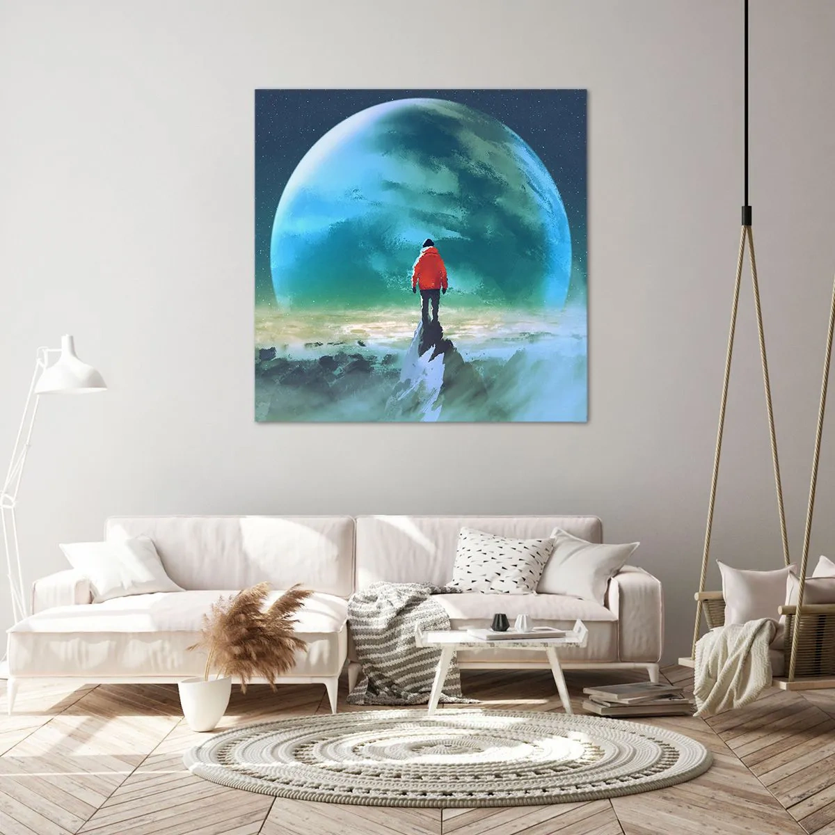 Impression sur toile - Image sur toile - Explorateur de la nouvelle terre - 40x40 cm