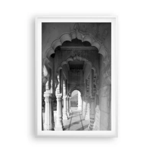 Affiche dans un cadre blanc - Poster - Les contes de fées orientaux se déroulent ici - 61x91 cm