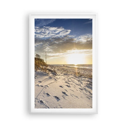 Affiche dans un cadre blanc - Poster - Invitation à la ballade - 61x91 cm