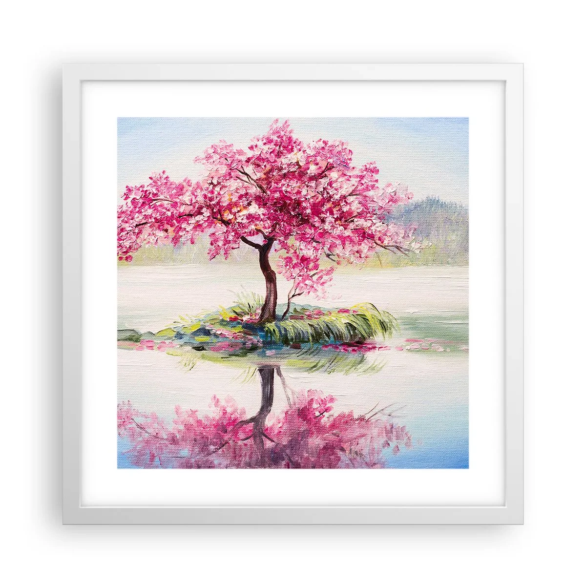 Affiche dans un cadre blanc - Poster - Fête du Printemps - 40x40 cm