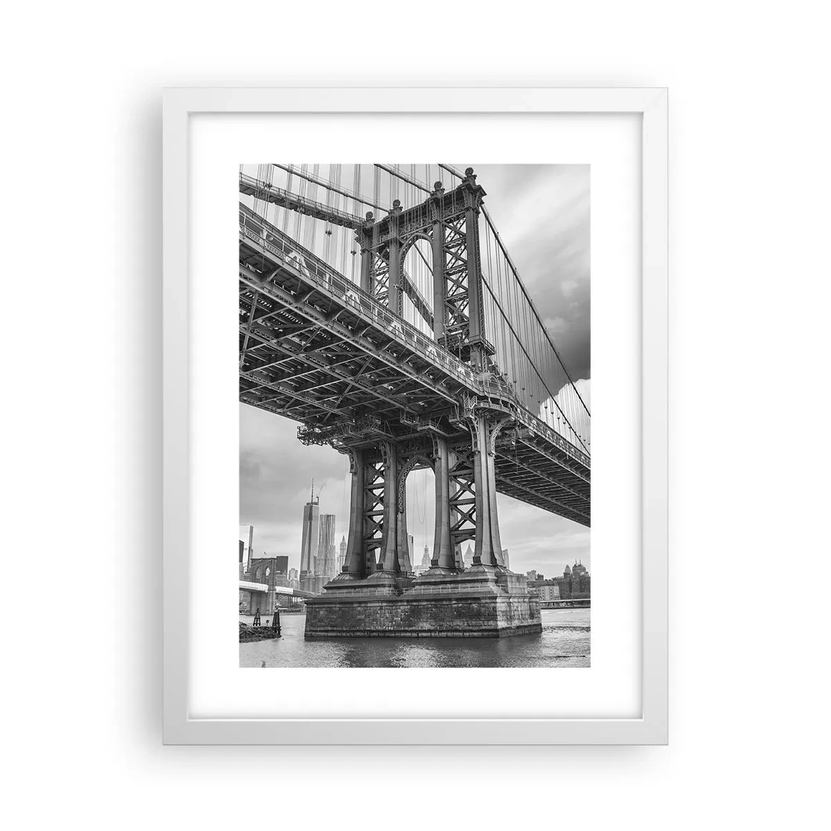 Affiche dans un cadre blanc - Poster - Au coeur de la ville - 30x40 cm