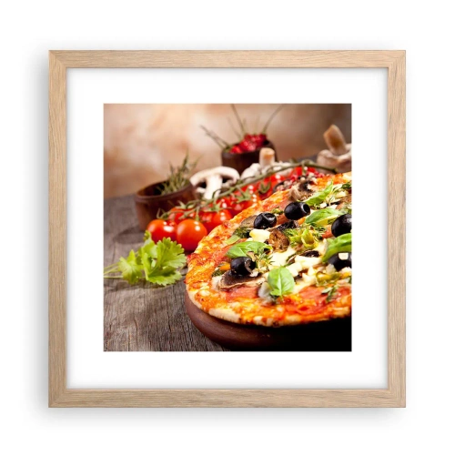 Affiche dans un chêne clair - Poster - Des ingrédients telluriques - 30x30 cm